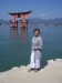 Olga bij het eiland Miya-jima in Japan, Juni 2009