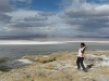 Corine bij Laguna Colorada in Bolivia, Juli 2009