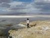 Corine bij Laguna Colorada in Bolivia, Juli 2009