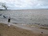 Hans Lelieveld bij de Marowijne rivier in Suriname op 29-2-2009